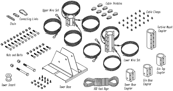 30' Tower Kit Components